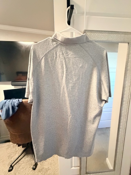 Fabletics Heather Grey Performance Polo - Picture 5 of 5